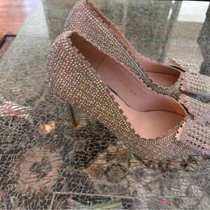 Women's gorgeous aurora borealis colors Bow STILETTO 3.7” heel (6.5) 37